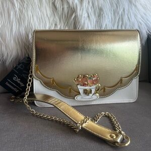 Cinderella Loungefly Gus Jaq Lucifer Gold Purse